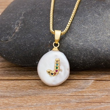 Initial Alphabet A-Z Letters Natural Freshwater Pearl