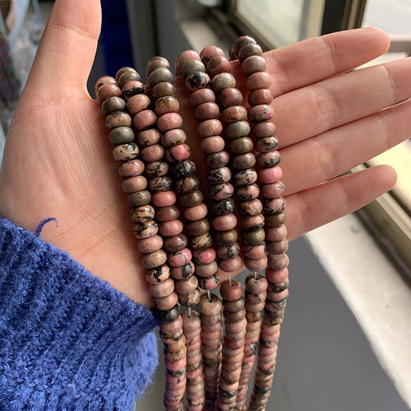 Abacus Beads Rondelle Shape Lapis Jaspers Jades Amazonite