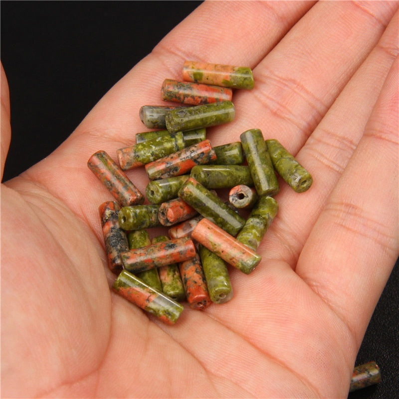 Cylinder Shape Stone Beads Jaspers