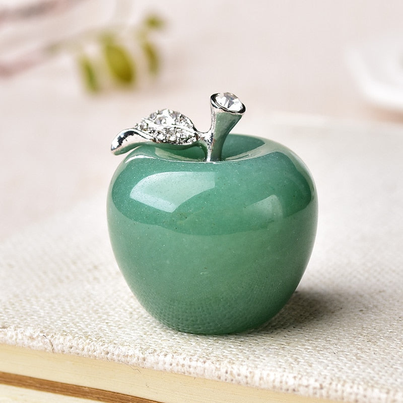 Natural crystal Colorful quartz stone opal apple