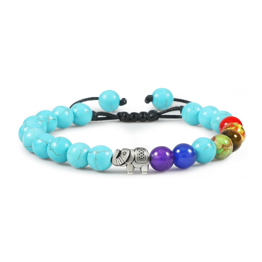 Stone Tiger Eye 7 Chakra Bracelets & Bangles