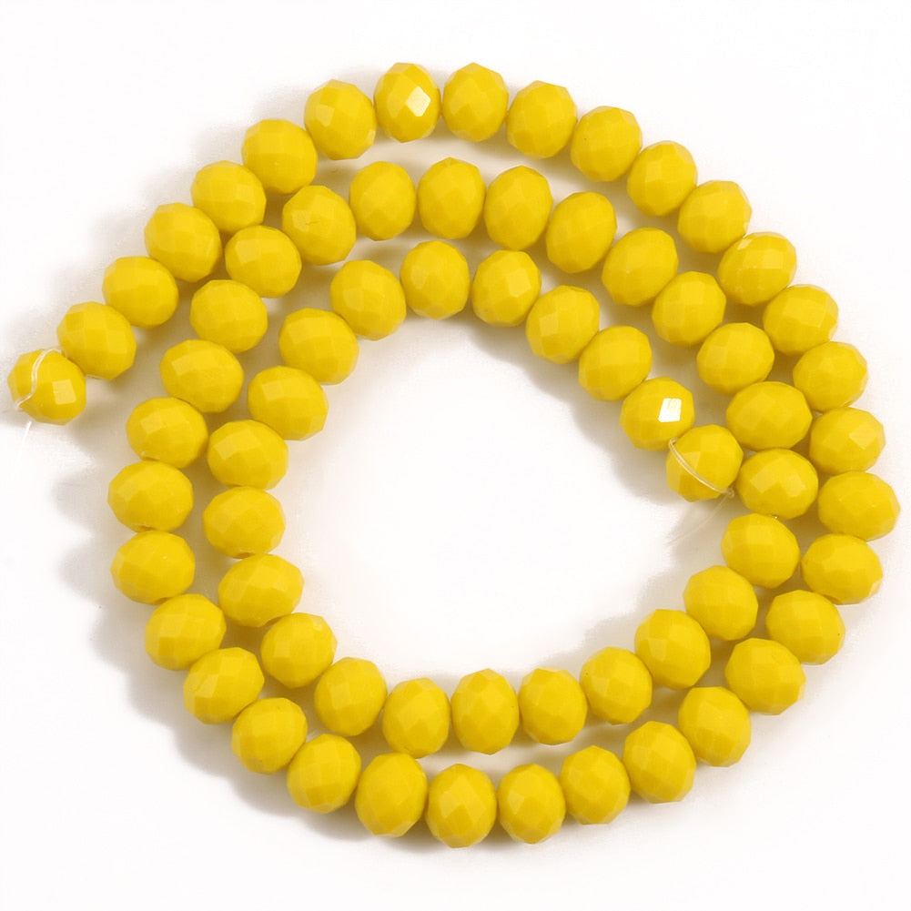Multicolor Czech Glass Jades Beads Faceted