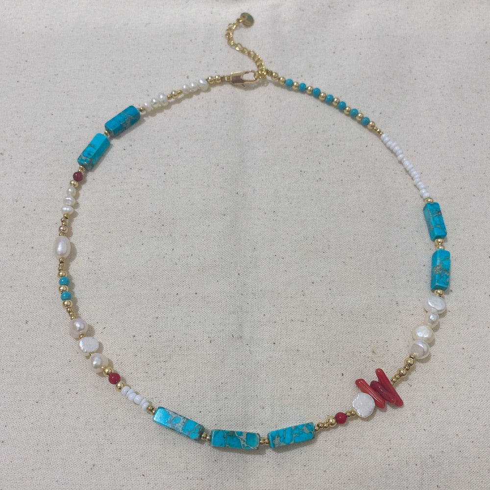 freshwater pearl necklace natural stone necklace