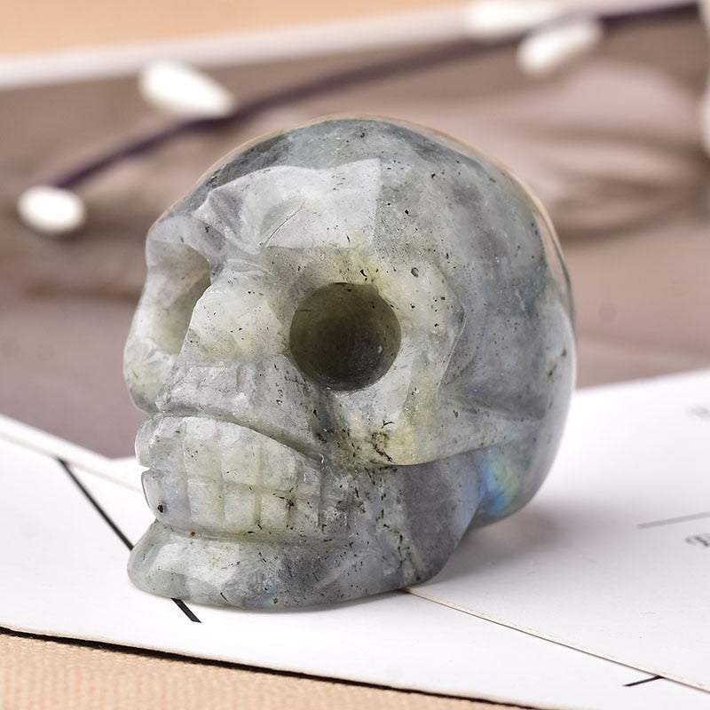 Natural Gemstone Skull Amethyst Tigers