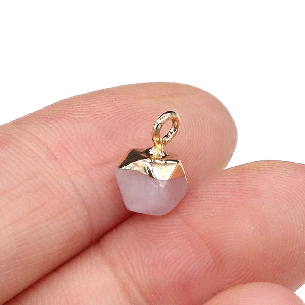 100% Natural Stone Pendant Polygon Shape Faceted