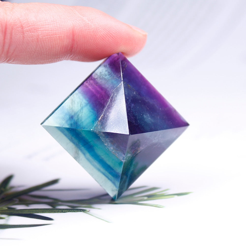 Natural Crystal Pyramid Healing Crystal Crafts Rose