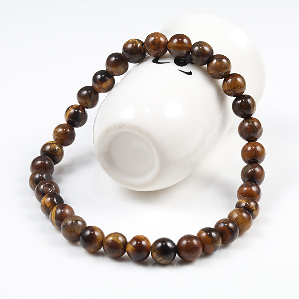 Natural Stone Beads Tiger Eye Bracelet