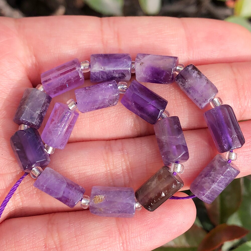 Aquamarines Jades Stone Cylinder Loose Beads
