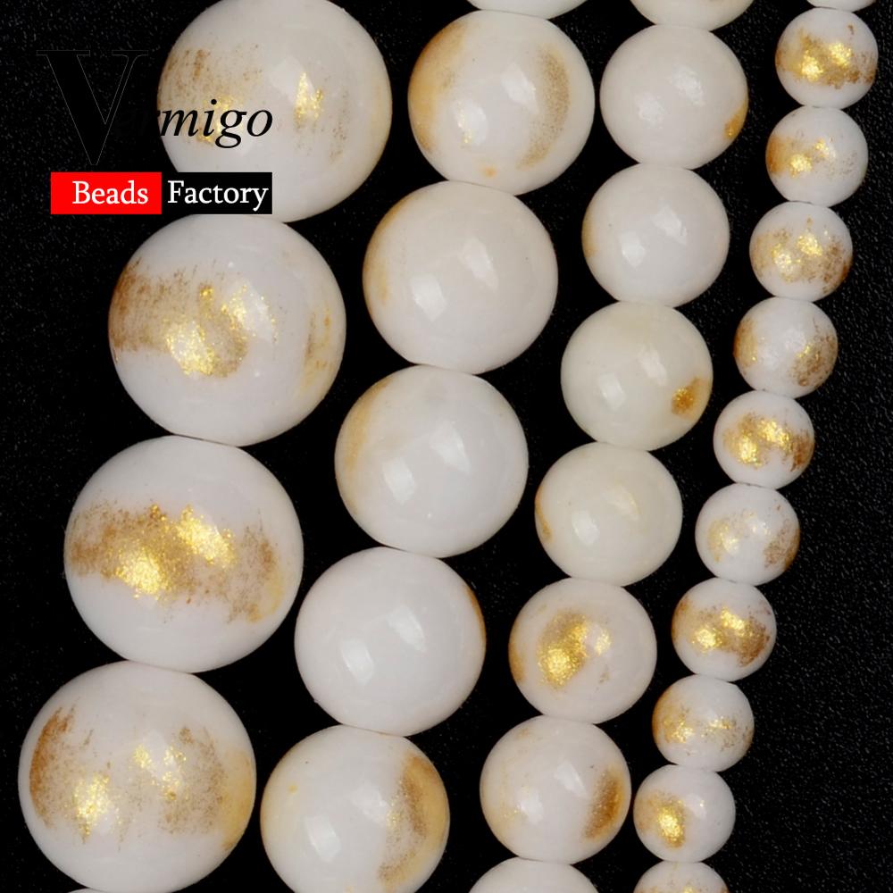 White Lapis Lazuli Jades Round Beads Stone Beads
