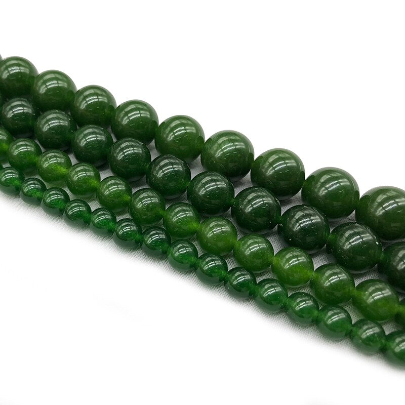 Natural Stone Taiwan Green Jades Beads