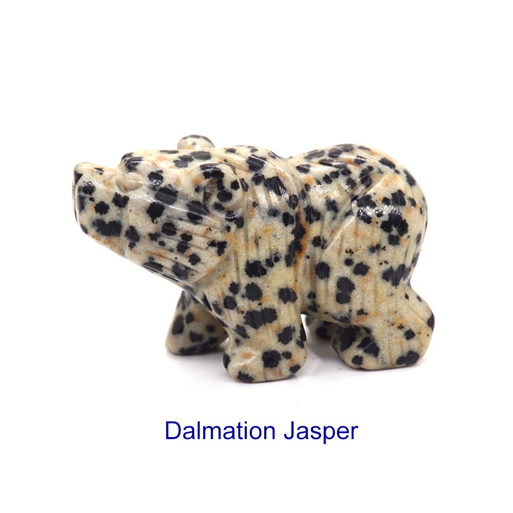 Bear Statue Natural Stone Hand Carved Figure Room