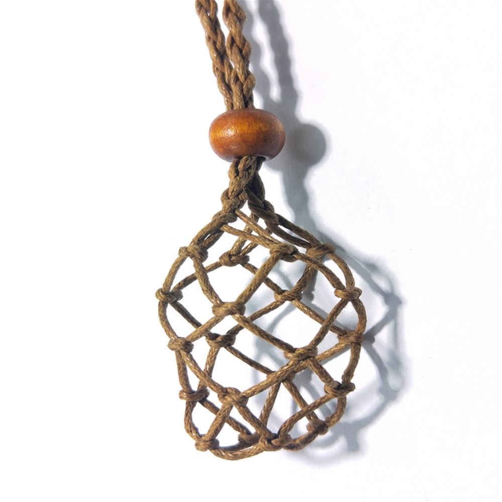 Cord Empty Stone Holder Natural Quartz Crystal Raw Stone