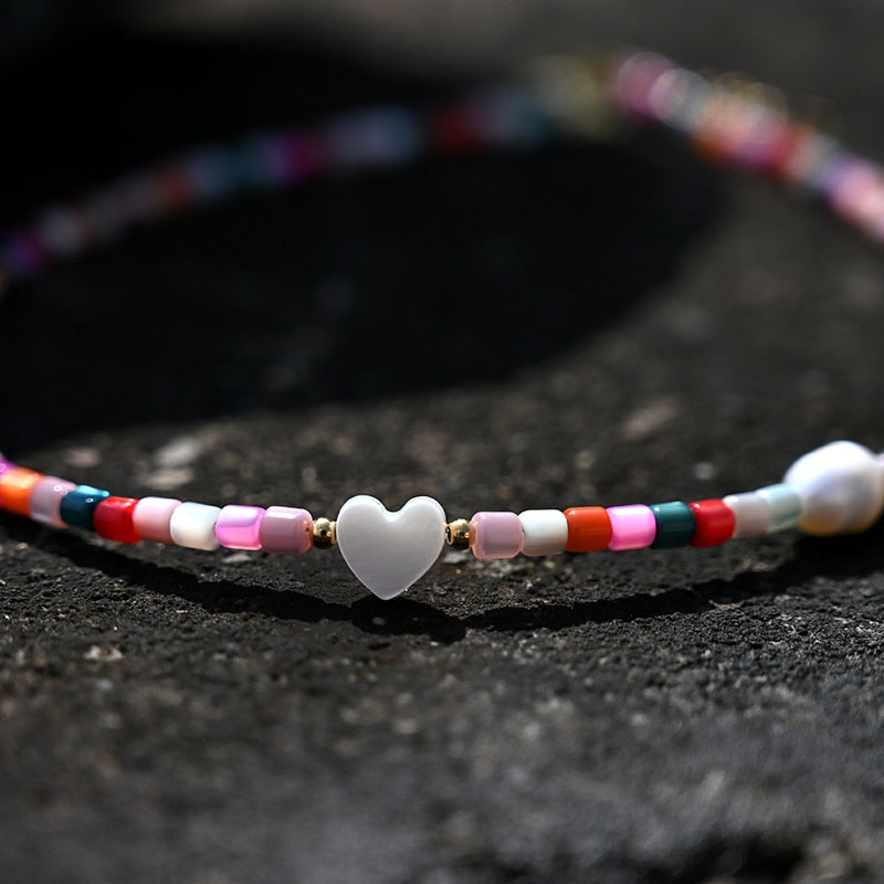 Natural Shell Beads Woman Choker Freshwater Pearl