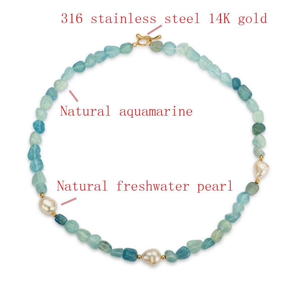 Bohemian Sapphire natural semi-precious stone necklace