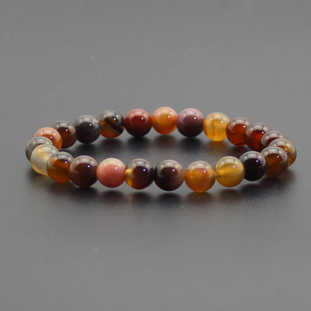 8mm Natural Stone Quartz Bracelets Healing Energy