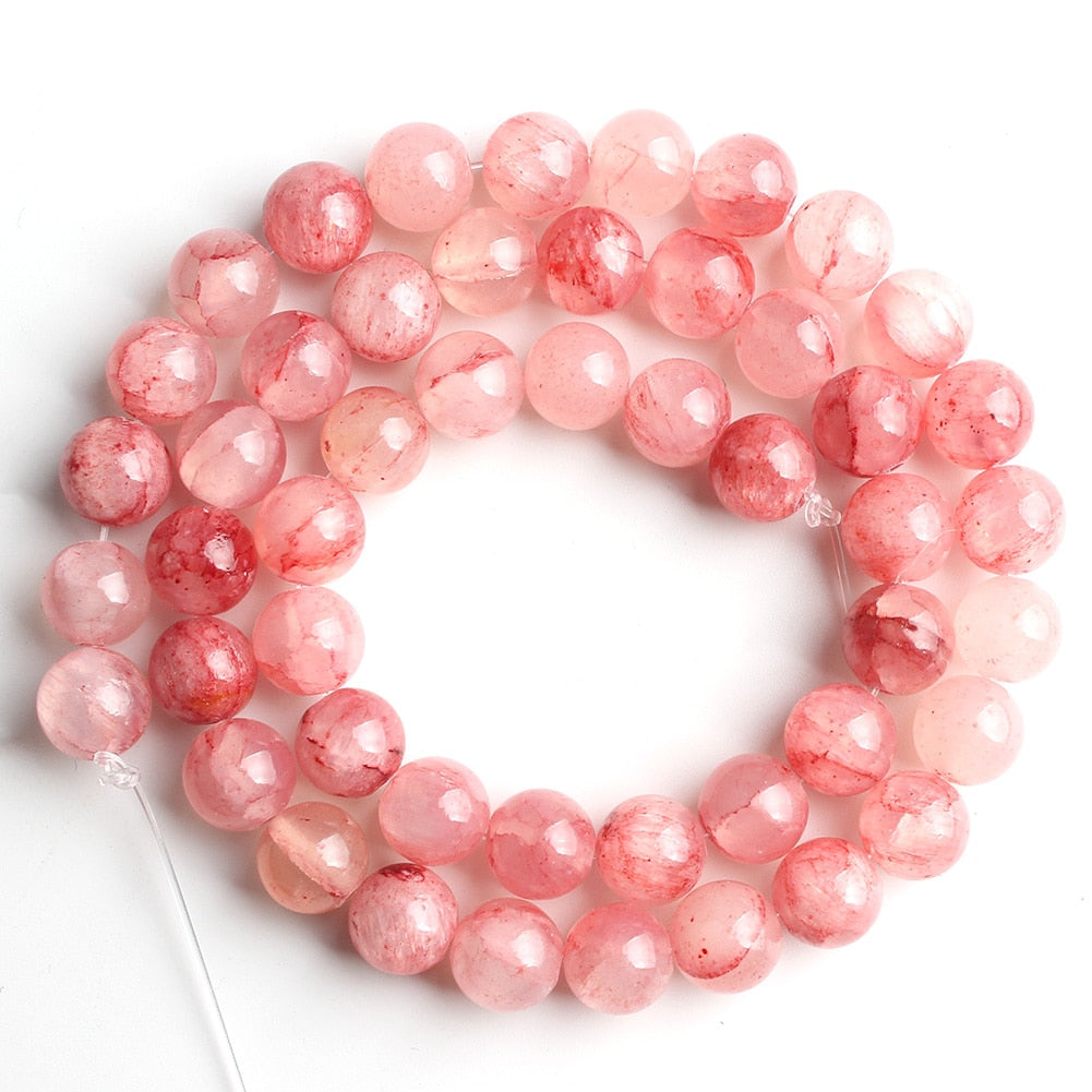 Natural Gems Jades Stone Beads Multicolor Chalcedonies