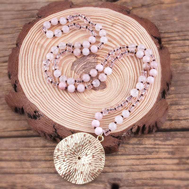 Fashion Bohemian Jewelry Natural Stones With Glass