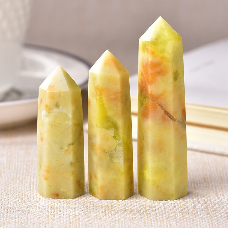 Point Flower Jade Healing Obelisk Quartz