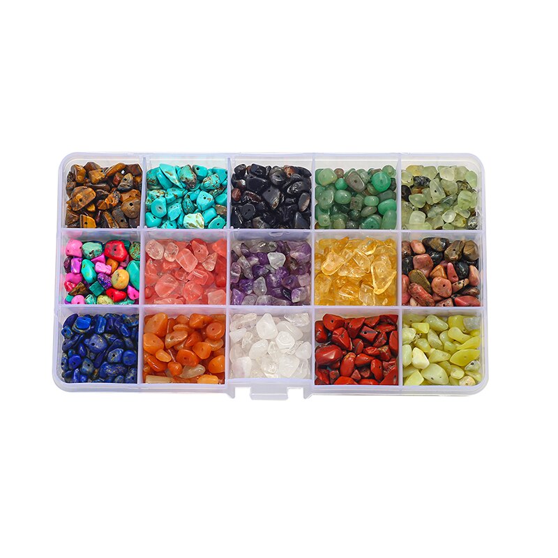 Stone Crystal Amethyst Chips Beads Kit Lobster Clasp