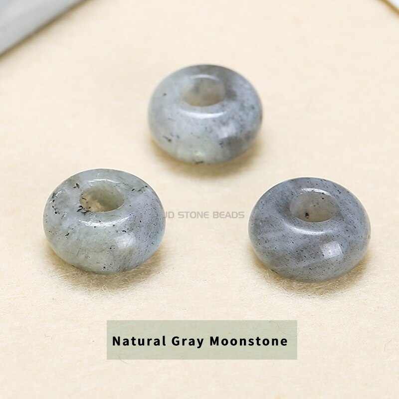 Natural Agate Jade Quartz Stone Big Hole Beads