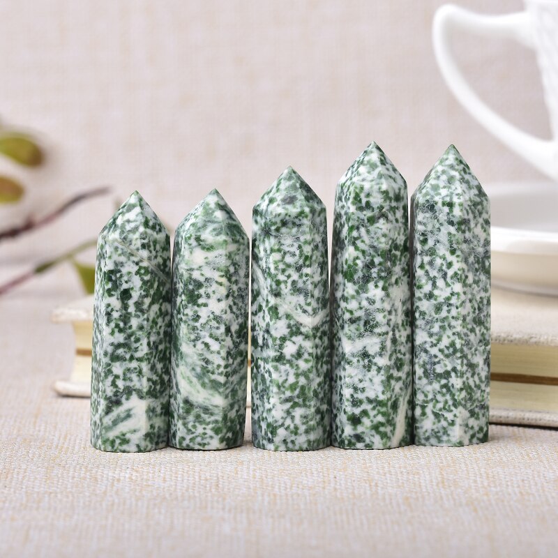 Natural Crystal Stones QingHai Jade Green