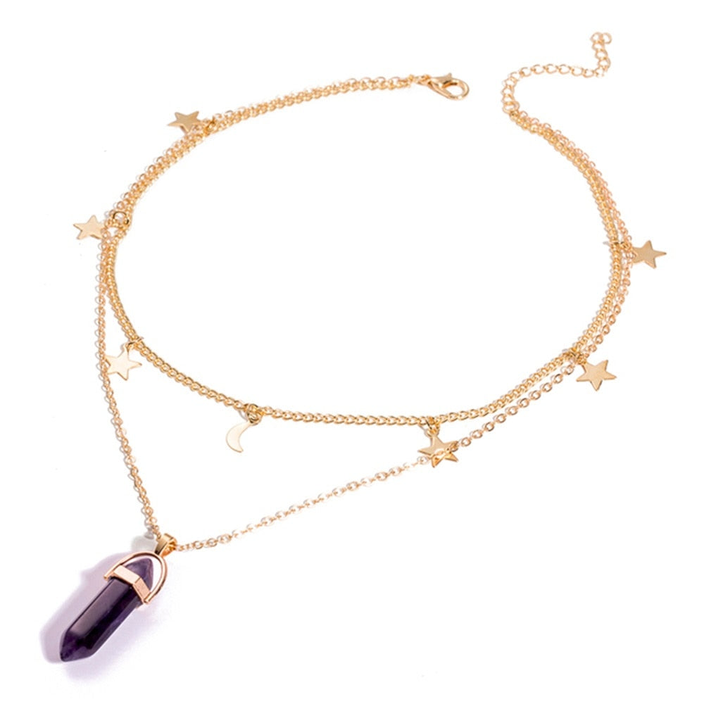 FNIO Crystal Pendant Necklace For Women