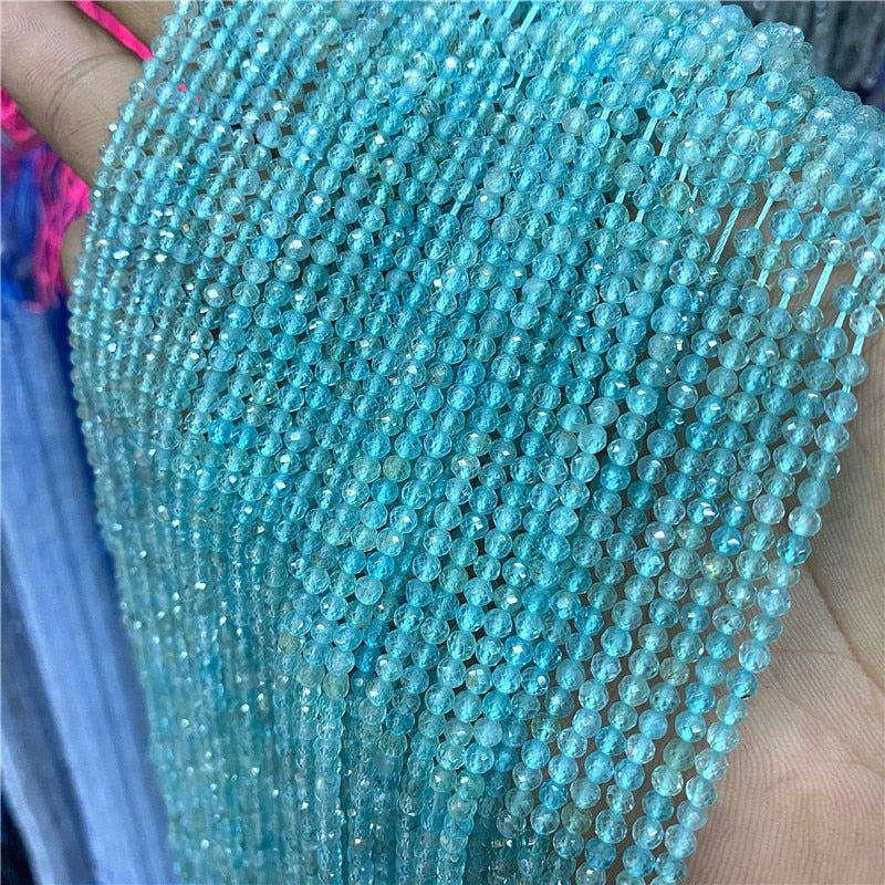 Natural Stone Beads Blue Quartzs Crystal Turquois