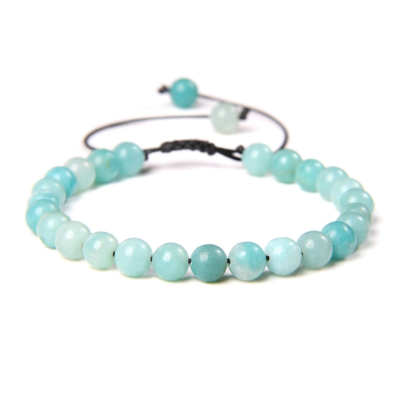 Natural Stone Amethysts 6MM Bead Bracelets