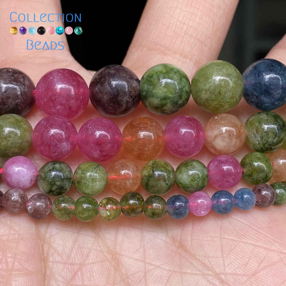 Natural Stone Colorful Tourmaline Jades