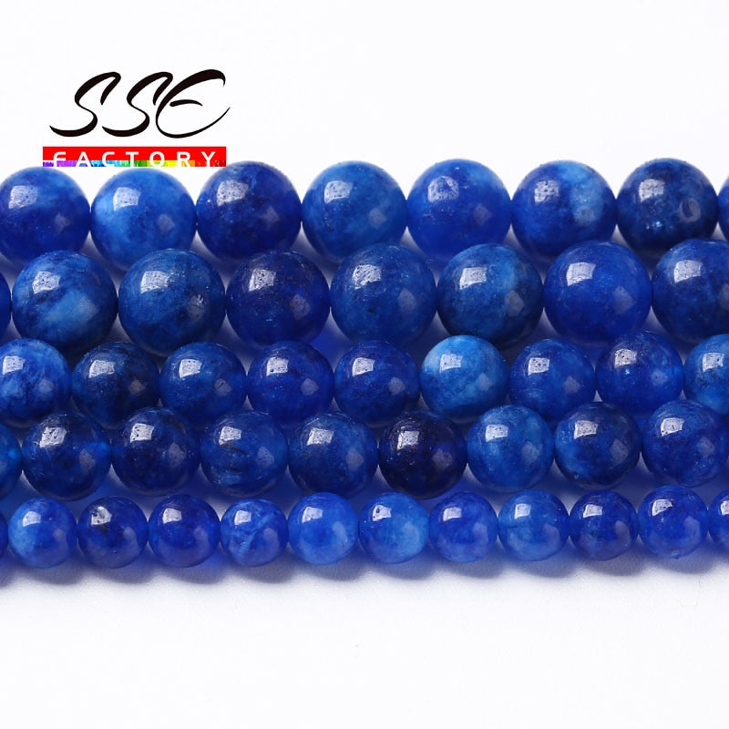 Natural Kyanite Jades Blue Stone Beads For Jewelry