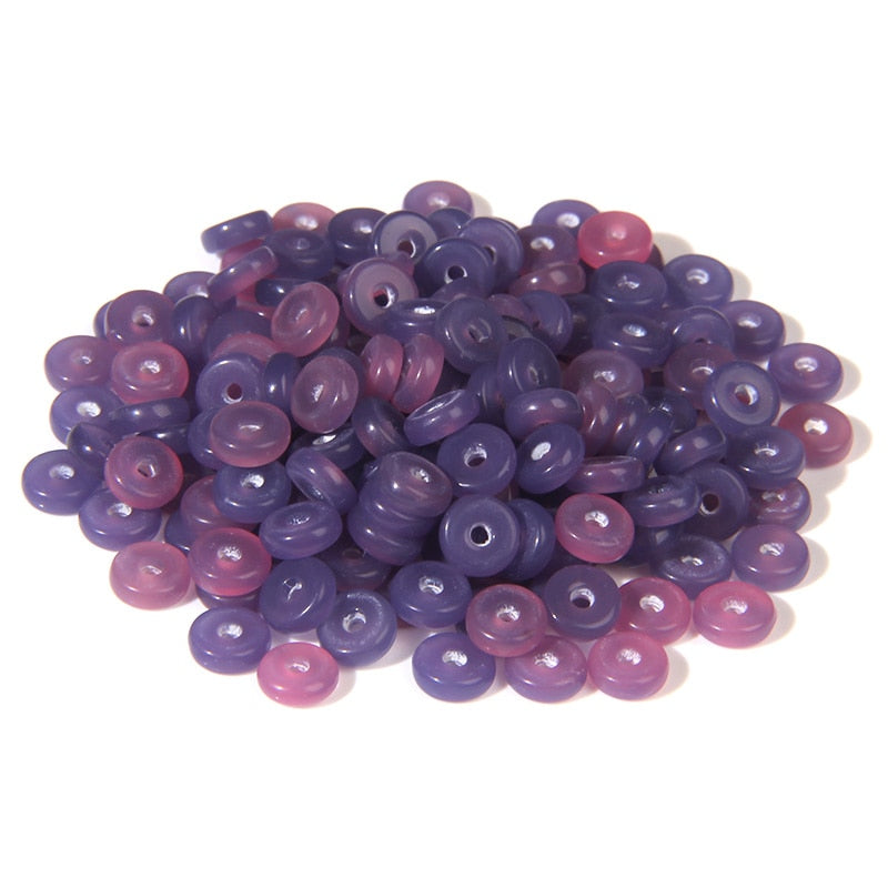 Natural Stone Slice Bead Agates Jades Flat Spacer