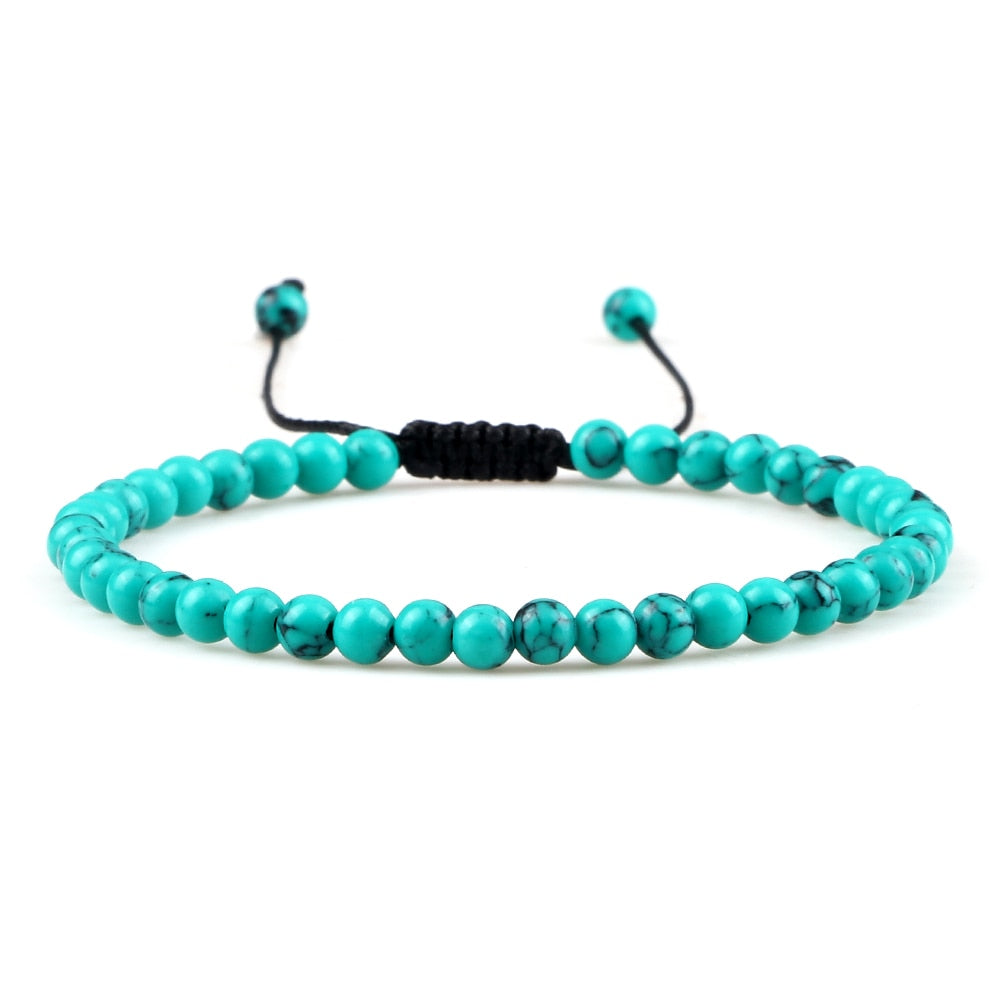 Chakra Beads Bracelet Mini Natural Stone Lava