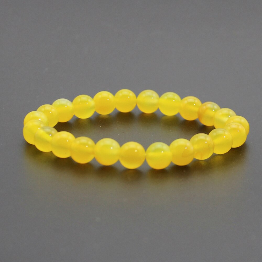 8mm Natural Stone Quartz Bracelets Healing Energy