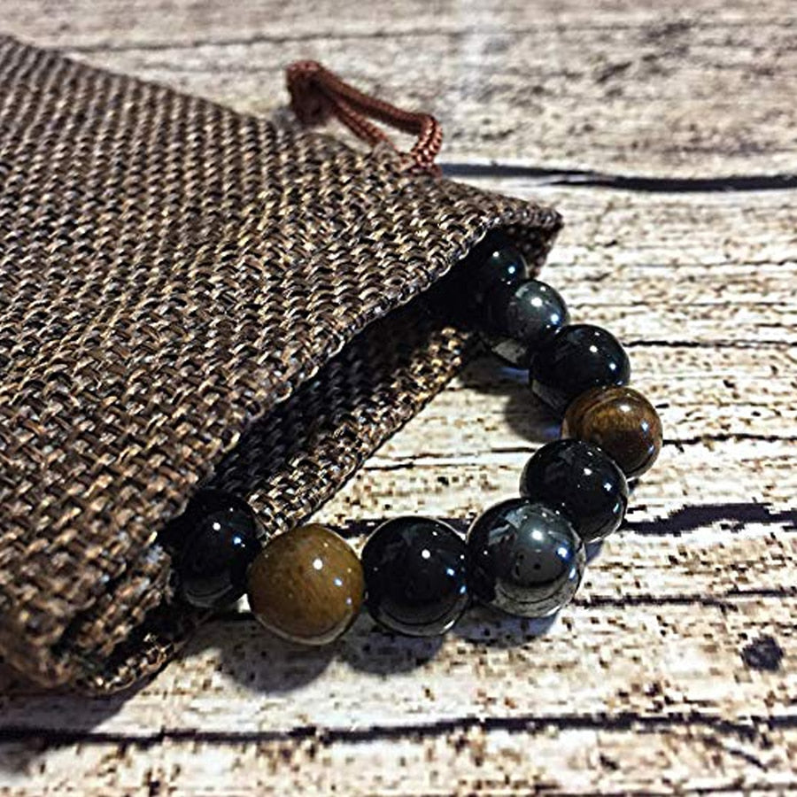 Tiger Eye Obsidian Hematite Beads Bracelets Magnetic