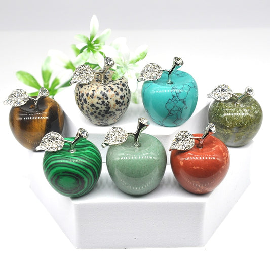 Apple Figurine Natural Stones Healing Crystals Statue