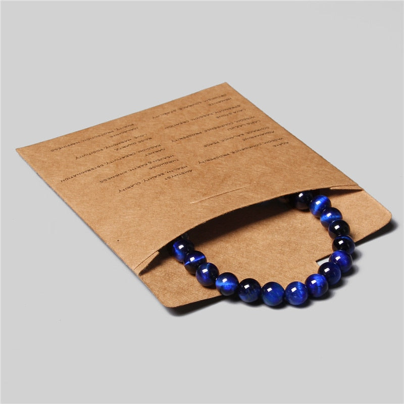 Men Bracelet Natural Hematite Tiger Eye Bead