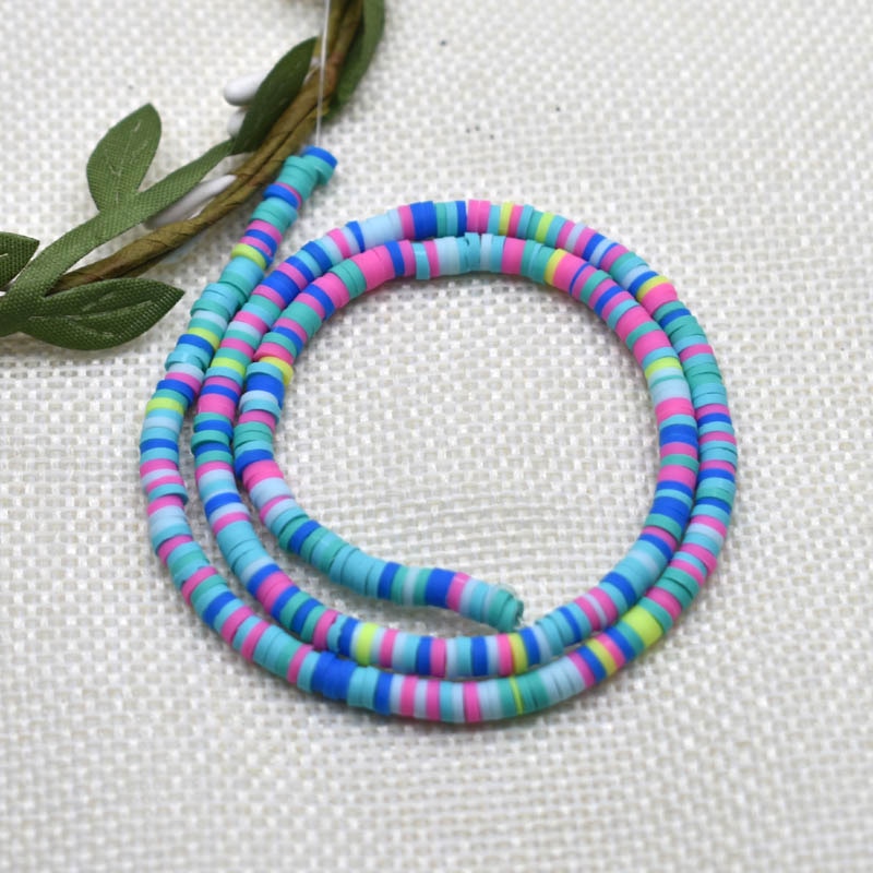 Flat Round Handmade Round Polymer Clay Chip