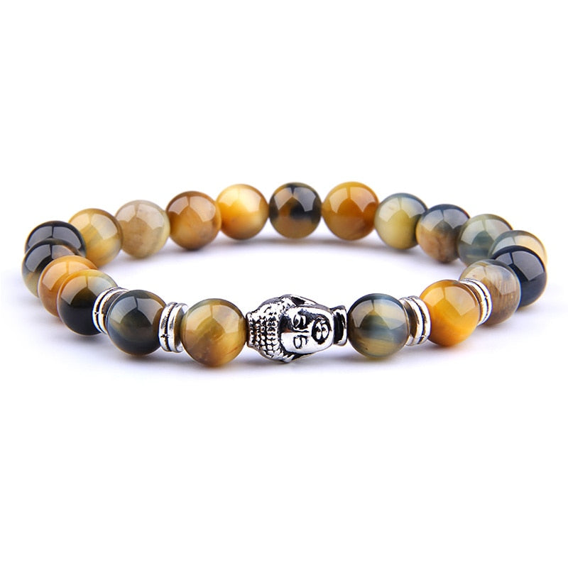 Fashion Natural Royal Blue Tiger Eye Stone Beads Bracelet