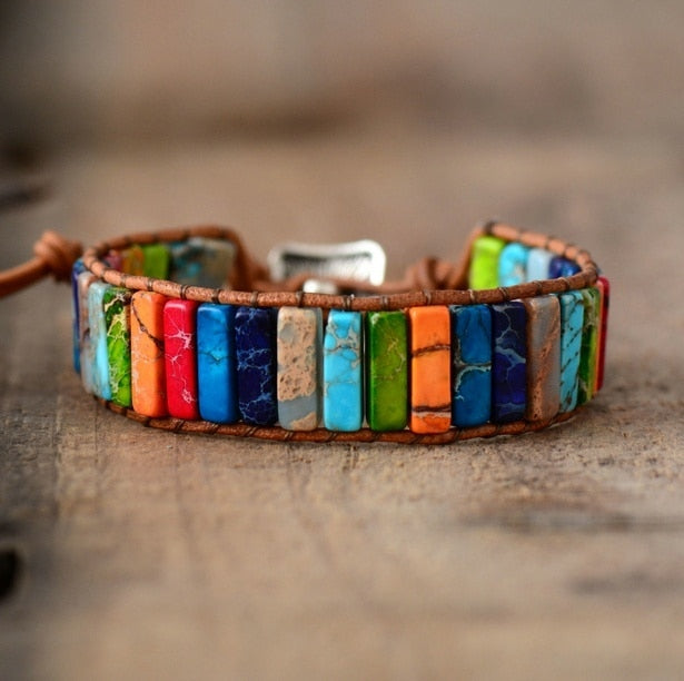 Chakra Bracelet Jewelry Handmade Multi Color Natural