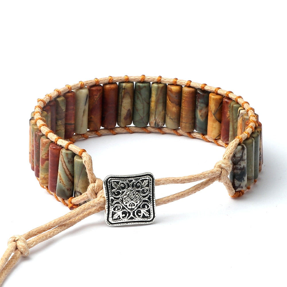 Bohemian Cylinder Emperor Stone Bracelet Vintage