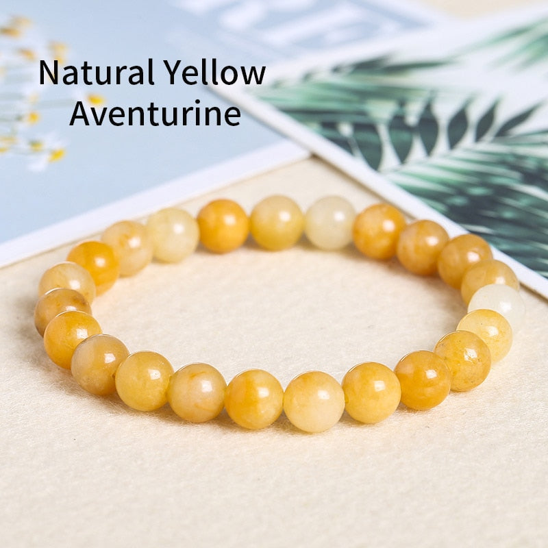JD Yellow/Pink/Red Green Aventurine Women Bracelets
