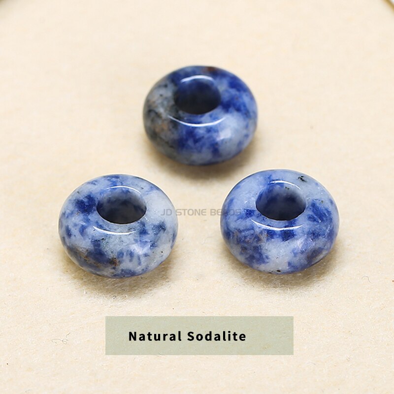 Natural Agate Jade Quartz Stone Big Hole Beads