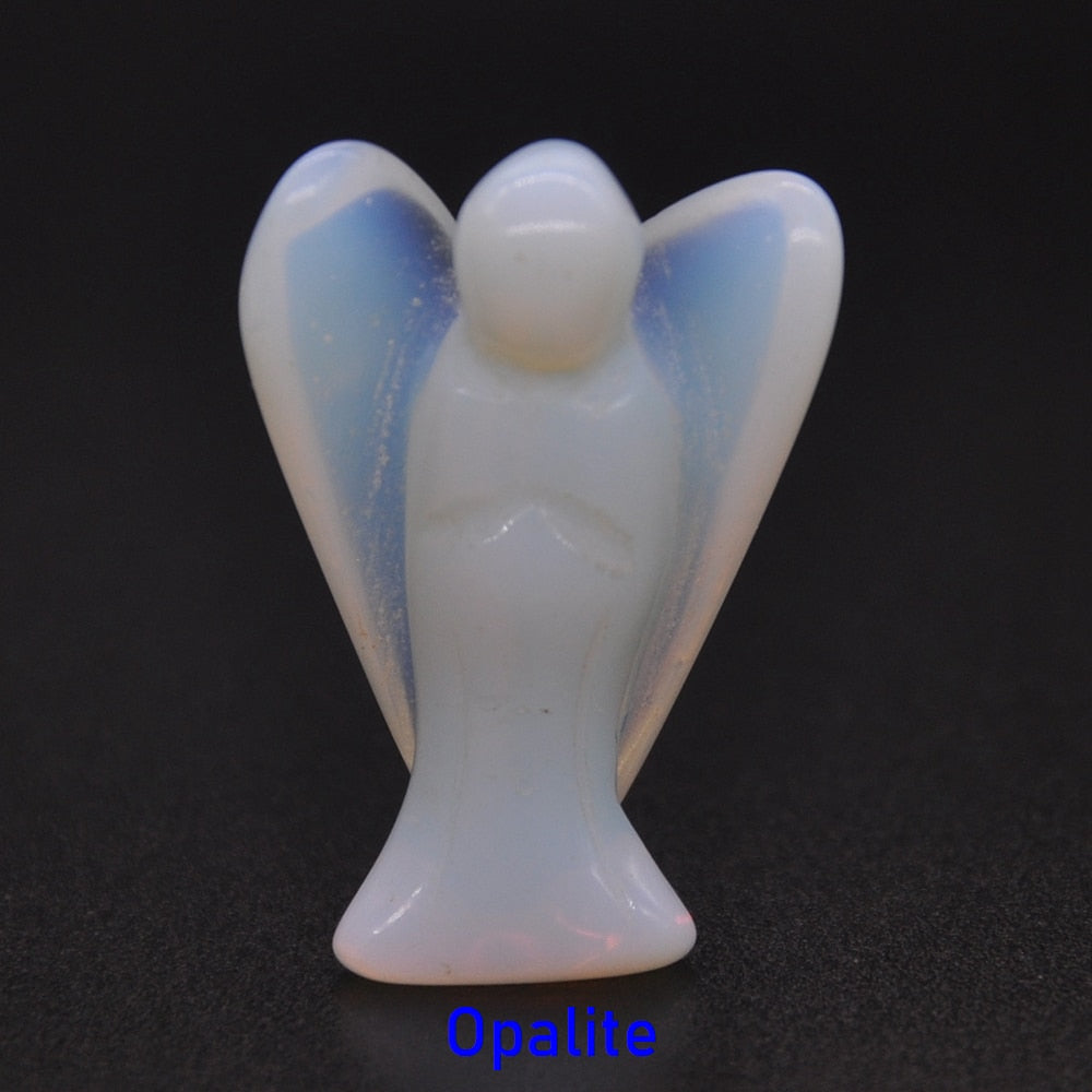 Guardian Angel Figurine Natural Healing Crystal Gem