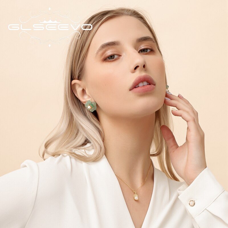 GLSEEVO Natural Pearl Natural Stone Fine Jewelry
