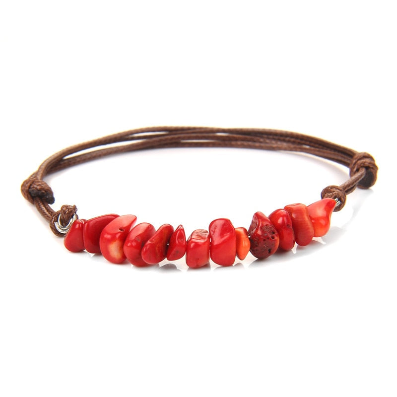 Irregular Natural Crystals Chakras Stone Bracelet