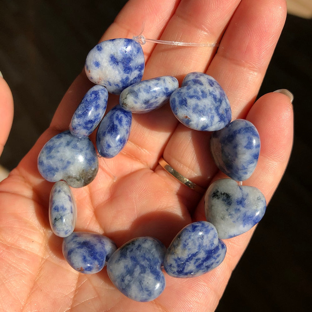 Natural Stone Love Heart Shape Unakite Agates