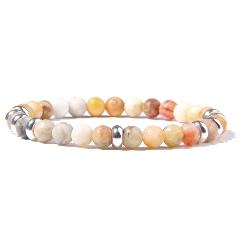 Hematite Bracelets Matte Rainbow Flash Moonstone