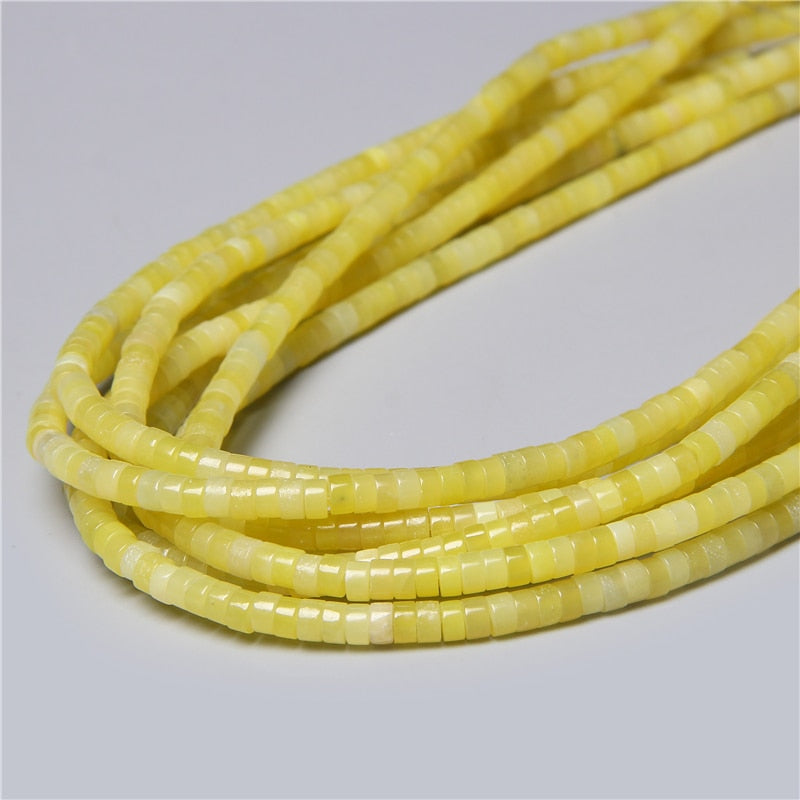 Natural Flat Disc Round Stone Crystal Jades Spacer Beads