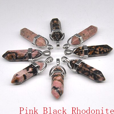 Natural Stone Hexagonal Quartz Pendulum Column Crystal