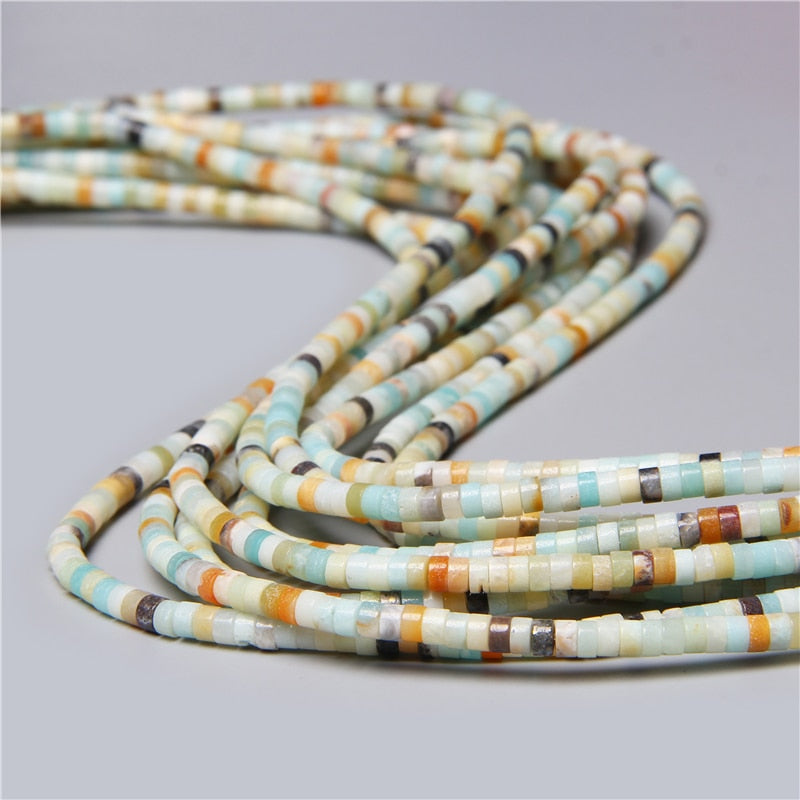 Natural Rondelle Stone Beads Flat Round Jaspers